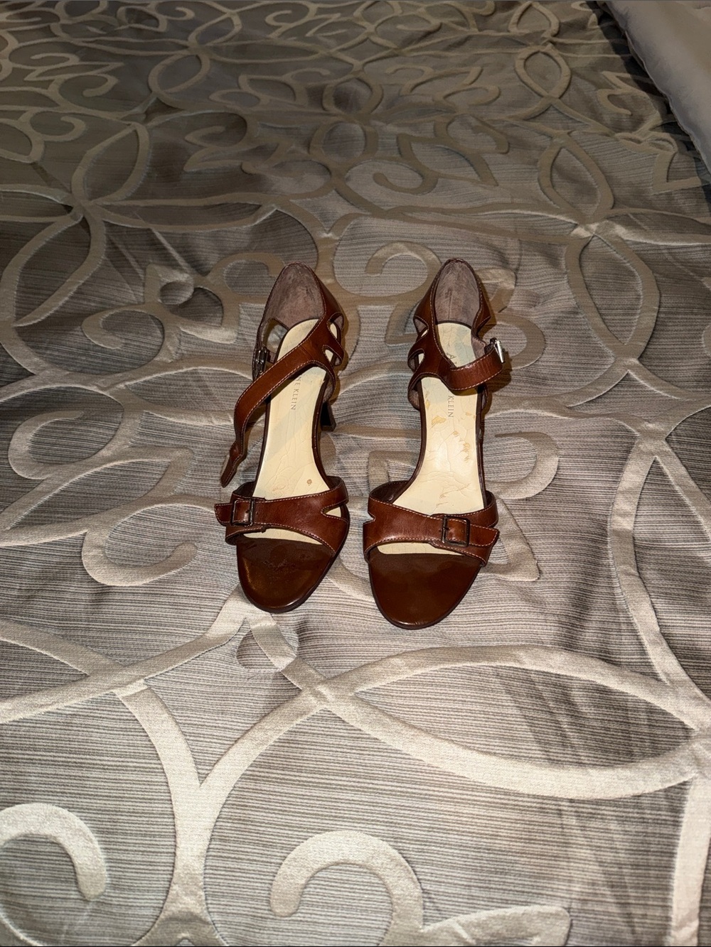 Women's Brown Leather Strappy Sandals